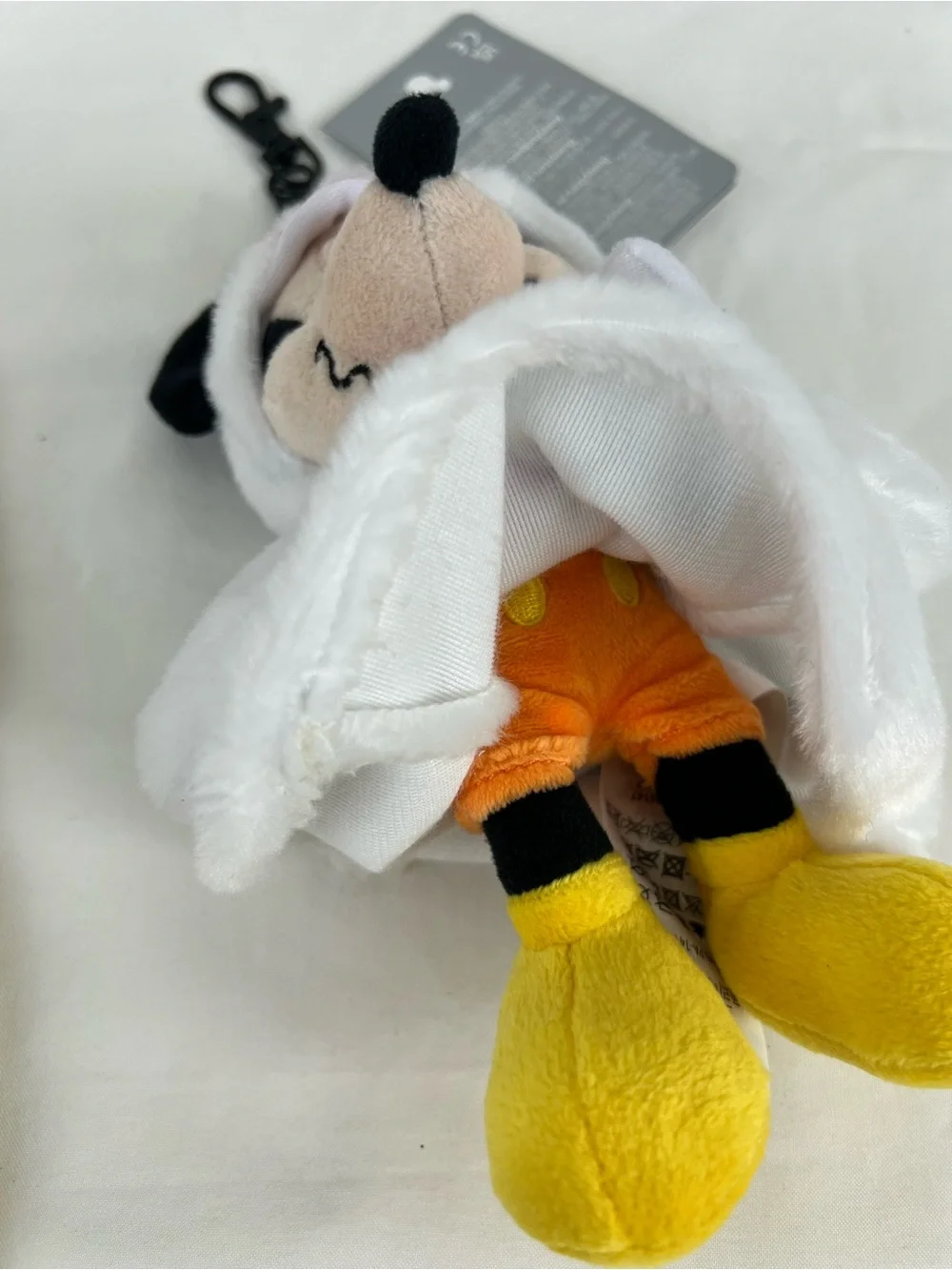 Disney Mickey Ghost 2026 WDW Halloween Plush Bag Charm Keychain Costume 6”
